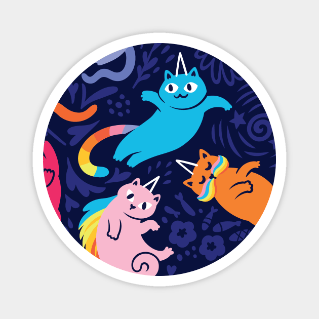 Cats and unicorns Magnet by PenguinHouse